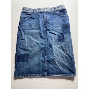 Armani Exchange Classic Denim Midi Skirt‎ with Back Pockets Casual Blue size 2